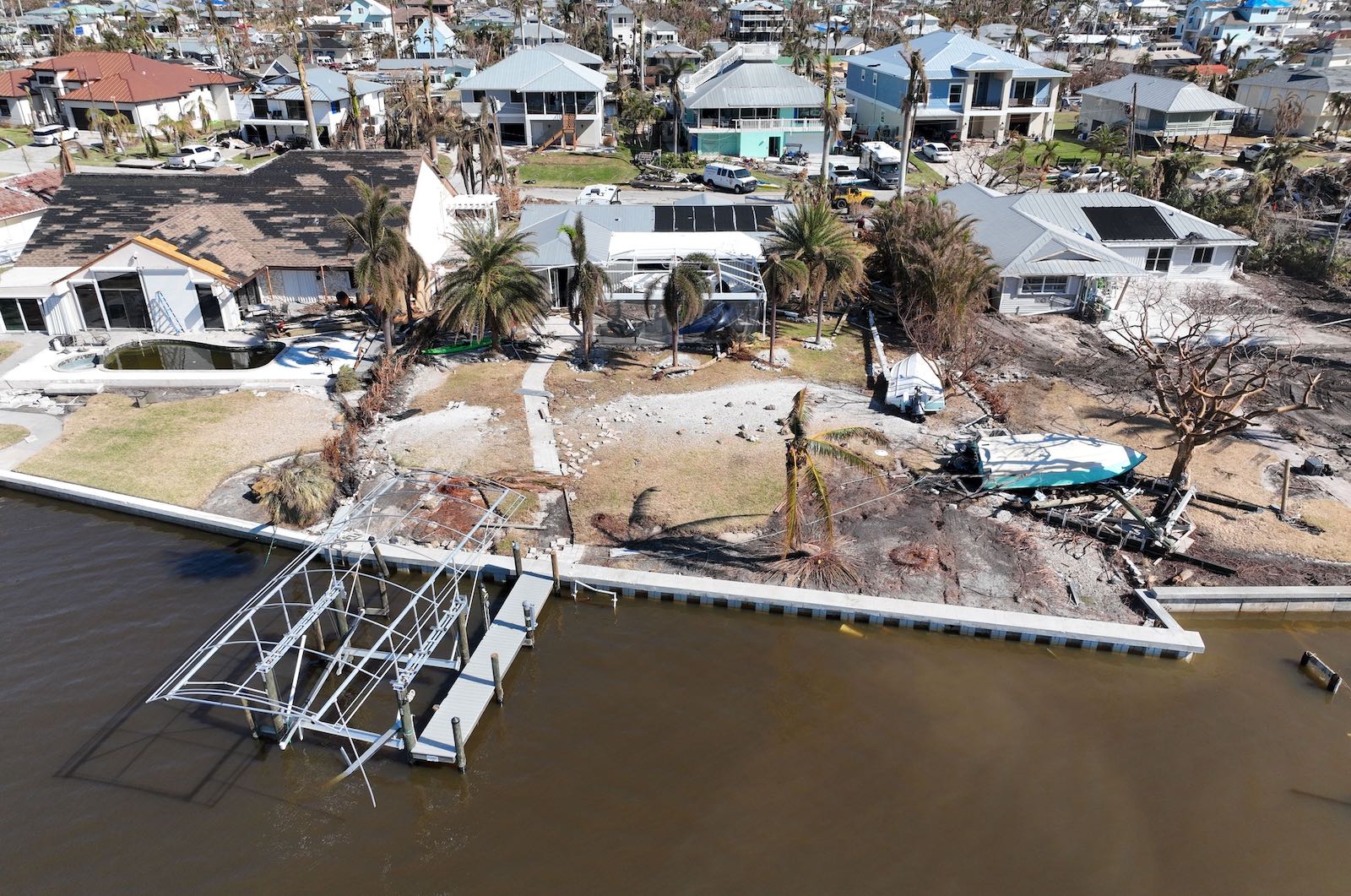 Drone deployed during Hurricane Ian demonstrating the need for high energy density batteries to support relief and recovery efforts.